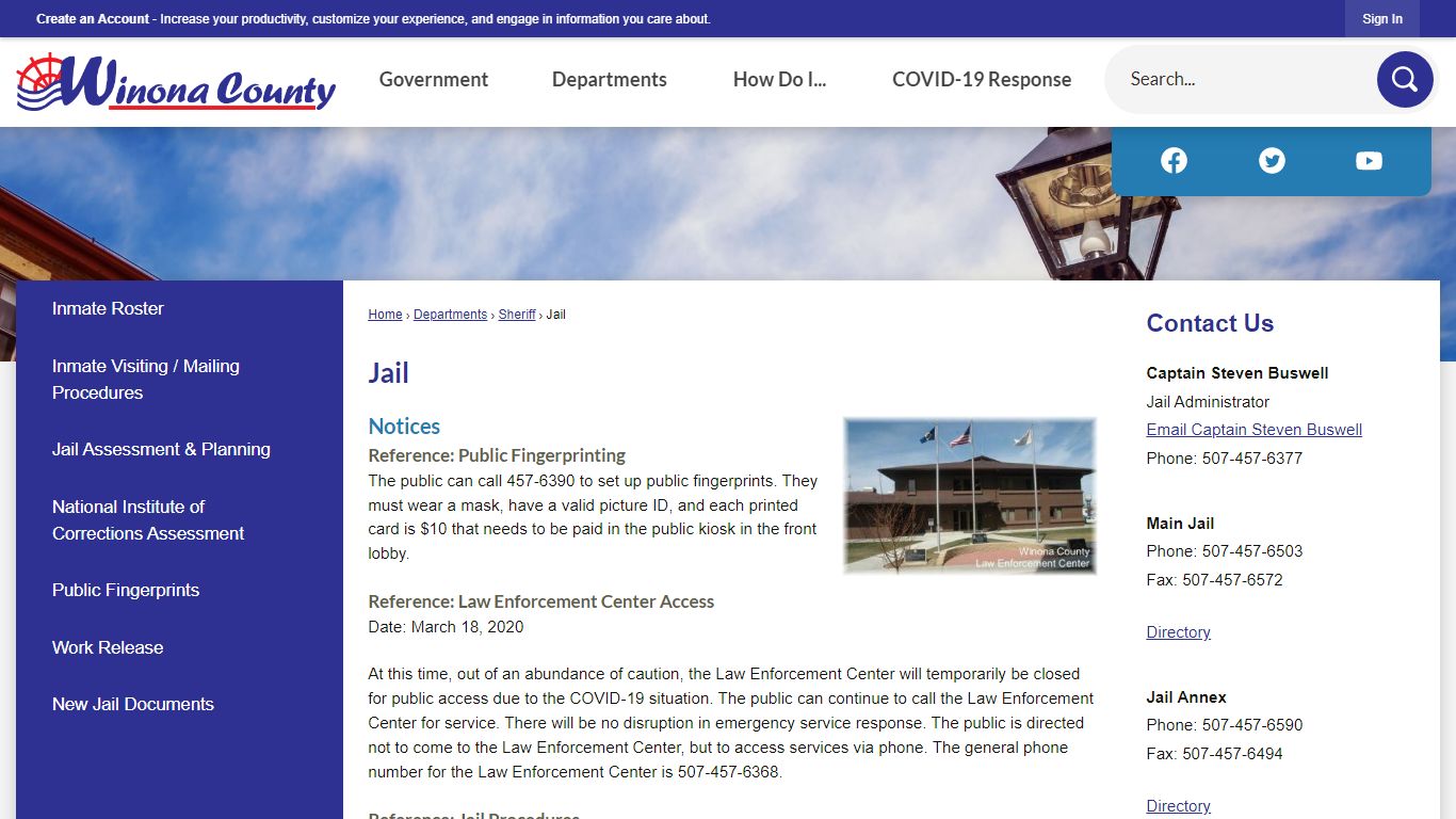 Jail | Winona County, MN